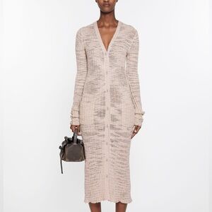 Acne studio Wide rib cardigan - Dusty pink